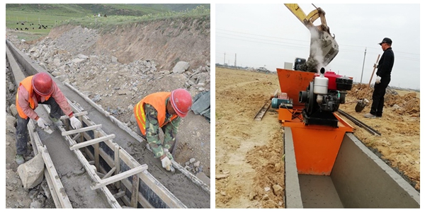 現澆水渠施工